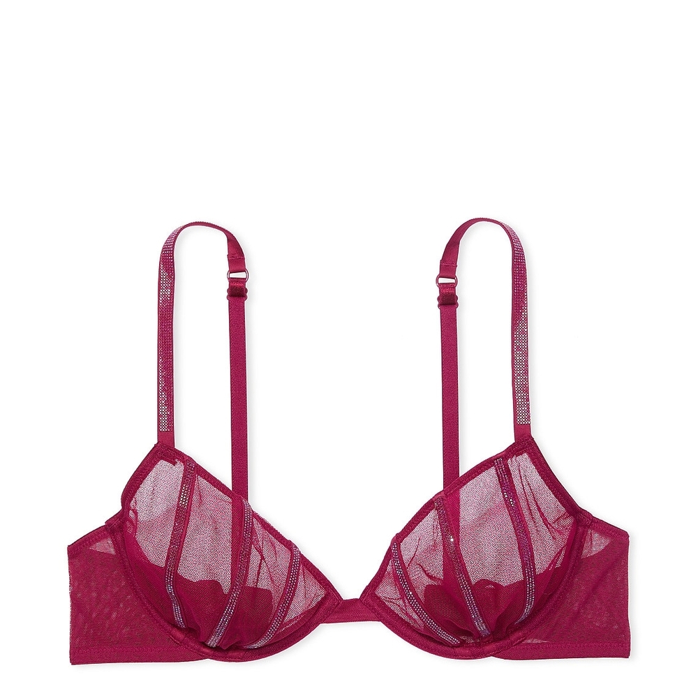 Victoria's Secret Sheer Shine Unlined Low-Cut Demi Bra